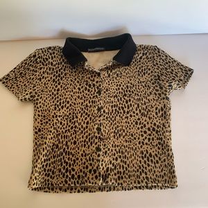 Brandy cheetah button up